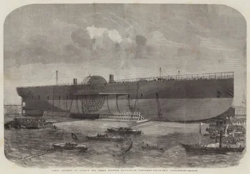 Première tentative de lancement du navire à vapeur Leviathan de la Great Eastern Navigation Company